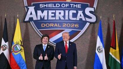 חאבייר מיליי ודונלד טראמפ | SAUL LOEB / AFP