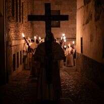 תהלוכה נוצרית בספרד, בחגיגות שלפני הפסחא | AFP