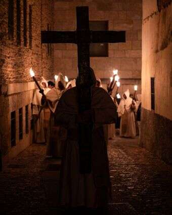 תהלוכה נוצרית בספרד, בחגיגות שלפני הפסחא | AFP