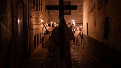 תהלוכה נוצרית בספרד, בחגיגות שלפני הפסחא | AFP