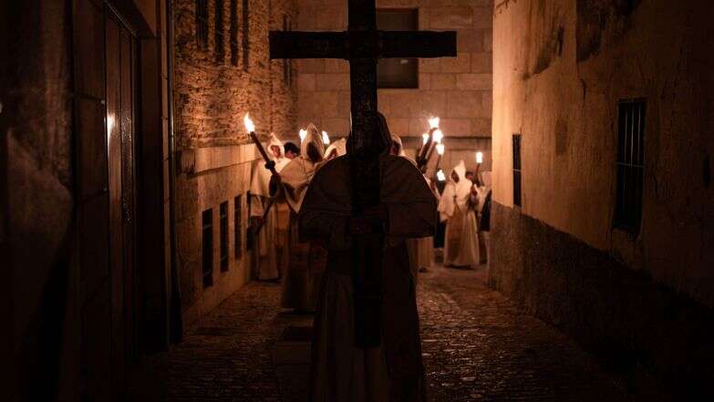 תהלוכה נוצרית בספרד, בחגיגות שלפני הפסחא | AFP