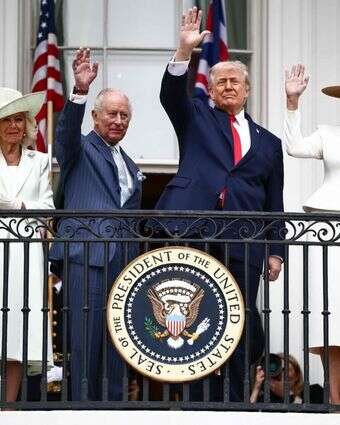 טראמפ והמלך טראמפ, אמש | AFP