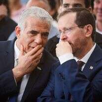 הנשיא הרצוג וראש האופוזיציה לפיד | אבשלום ששוני, פלאש 90