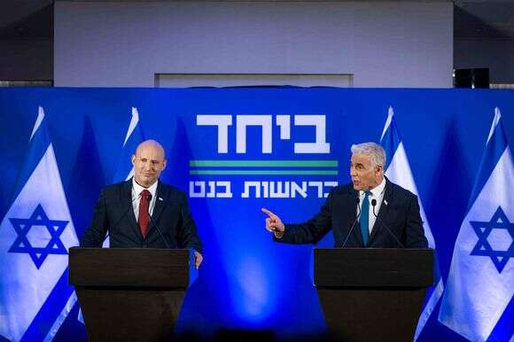 הצהרת בנט ולפיד על הריצה המשותפת, השבוע | חיים גולדברג, פלאש 90