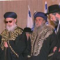 טקס הכתרתו של הרב אליהו בקשי־דורון לראשון לציון, ינואר 1993 | אבי אוחיון, לע"מ