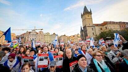 הפגנות בצ'כיה בעד ישראל, נובמבר 2023 | איי.אף.פי הפגנות בצ'כיה בעד ישראל, נובמבר 2023 | איי.אף.פי