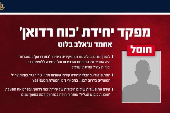 תעודת הזהות של מפקד יחידת 'כוח רדואן' | דובר צה"ל
