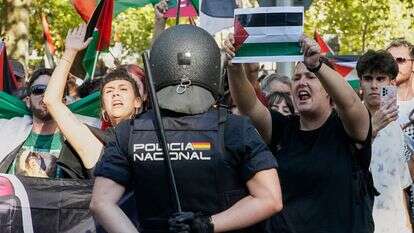 משטרת ספרד בהפגנה פרו פלסטינית | AP Photo/Andrea Comas משטרת ספרד בהפגנה פרו פלסטינית | AP Photo/Andrea Comas
