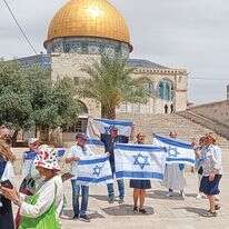נאהורי וחבריה מניפים דגלים בהר הבית, ערב יום ירושלים | אברהם יצחק גרוסמן נאהורי וחבריה מניפים דגלים בהר הבית, ערב יום ירושלים | אברהם יצחק גרוסמן