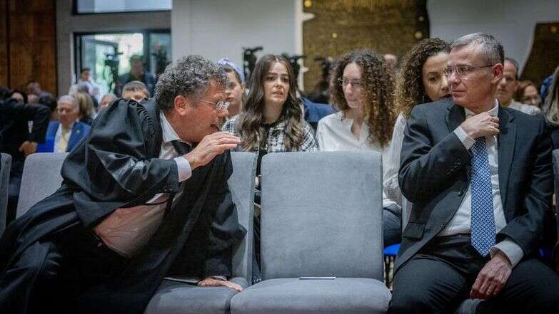 נשיא בית המשפט העליון יצחק עמית ושר המשפטים יריב לוין | חיים גולדברג, פלאש 90
