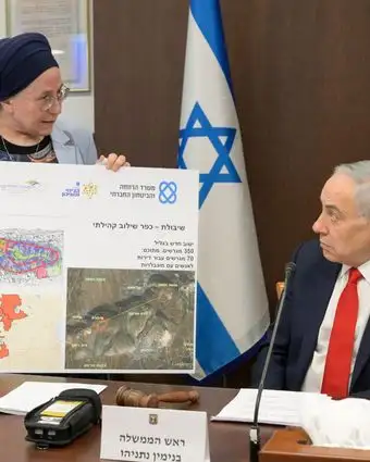 השרה סטרוק מציגה את היישוב שיבולת בישיבת הממשלה | מעיין טואף, לע"מ השרה סטרוק מציגה את היישוב שיבולת בישיבת הממשלה | מעיין טואף, לע"מ