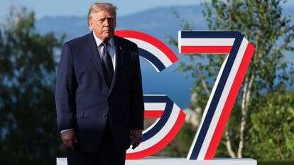 טראמפ בפסגת ה-G7, היום | AFP טראמפ בפסגת ה-G7, היום | AFP