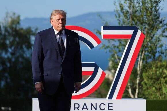 טראמפ בפסגת ה-G7, היום | AFP טראמפ בפסגת ה-G7, היום | AFP