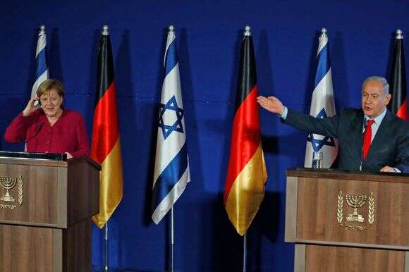 נתניהו והקנצלרית אנגלה מרקל, 2018 | אי. אף. פי נתניהו והקנצלרית אנגלה מרקל, 2018 | אי. אף. פי