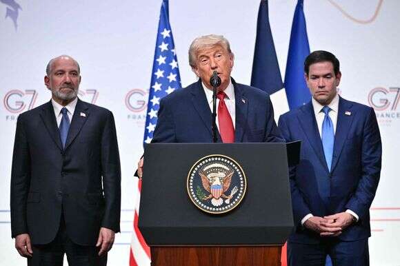 טראמפ בוועידת G7 בשווייץ, שלשום | איי.אף.פי טראמפ בוועידת G7 בשווייץ, שלשום | איי.אף.פי