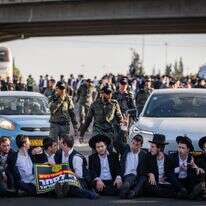 הפגנות חרדים של חסימת כבישים | חיים גולדברג, פלאש 90