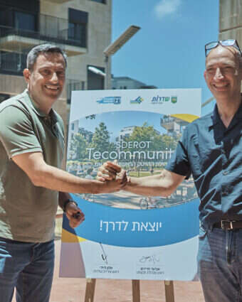 אביעד פרידמן (מימין) ואלון דוידי בהשקת הפרויקט, השבוע | סטודיו יאק