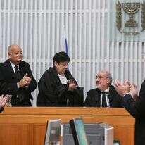 שופטי בית המשפט העליון נפרדים מהשופט אשר גרוניס | יוסי זמיר, פלאש 90 שופטי בית המשפט העליון נפרדים מהשופט אשר גרוניס | יוסי זמיר, פלאש 90