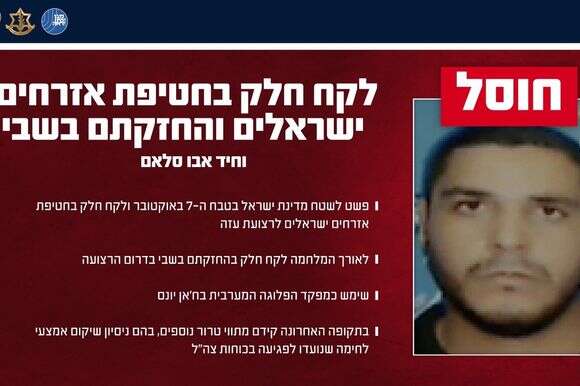 תיאור המחבל שחוסל | דובר צה"ל תיאור המחבל שחוסל | דובר צה"ל