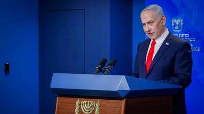 רה"מ נתניהו נואם במשרד רה"מ | אוליבייה פיטוסי, פול רה"מ נתניהו נואם במשרד רה"מ | אוליבייה פיטוסי, פול