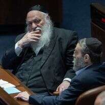 גפני וגולדקנופף במהלך ההצבעה על חוק יסוד לימוד תורה, אמש | Chaim Goldberg/Flash90 גפני וגולדקנופף במהלך ההצבעה על חוק יסוד לימוד תורה, אמש | Chaim Goldberg/Flash90