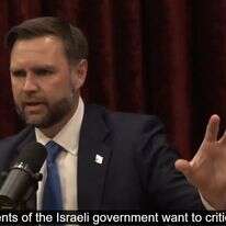 סגן הנשיא, ג'יי. די ואנס, מדבר על מבצע השפעה ישראלי בפודקאסט של ג'ו רוגן | צילום מסך מיוטיוב סגן הנשיא, ג'יי. די ואנס, מדבר על מבצע השפעה ישראלי בפודקאסט של ג'ו רוגן | צילום מסך מיוטיוב