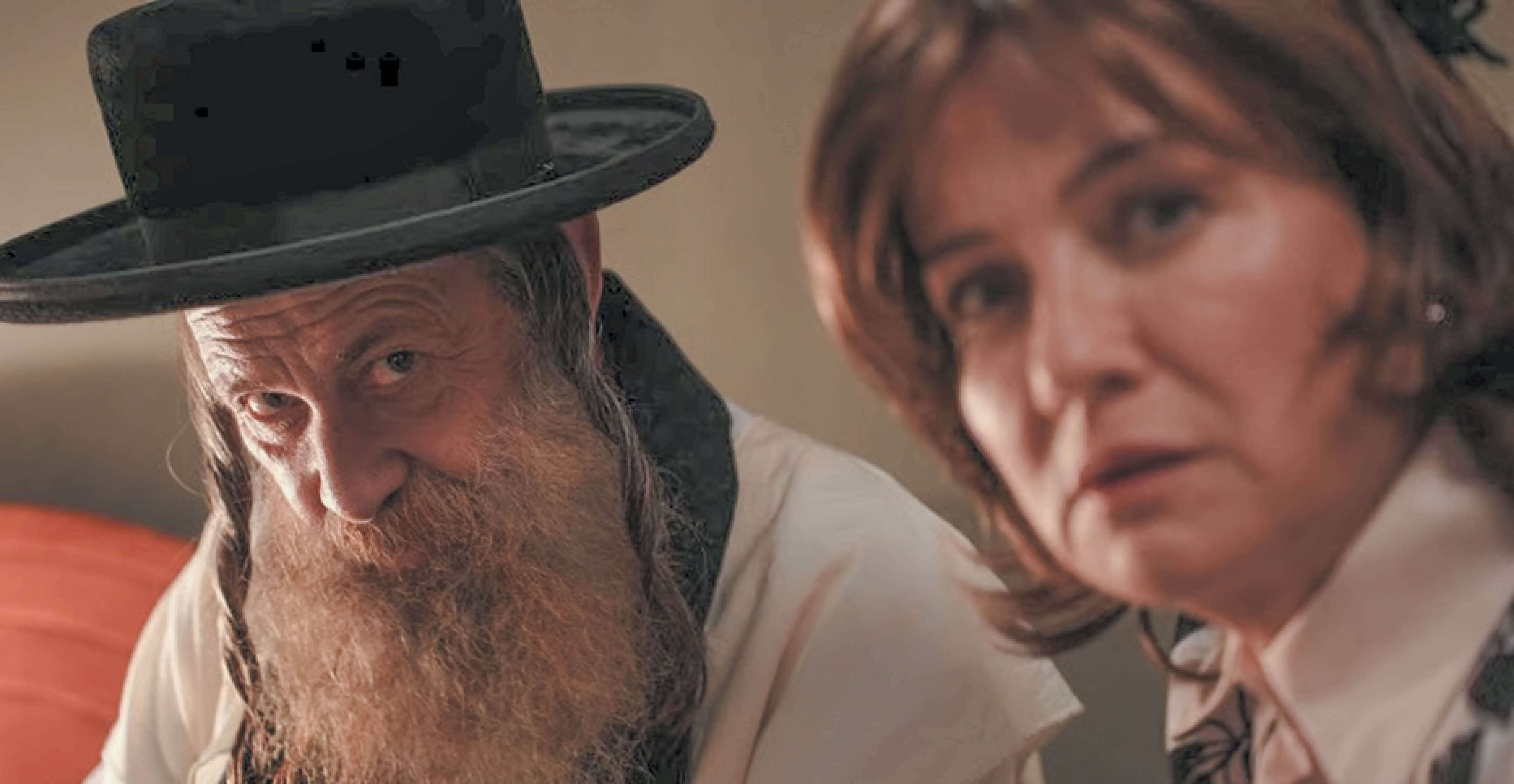 עם אשתו צופית בסרטו החדש, "הבדחן" | מתוך הסרט