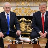 נתניהו וטראמפ בפגישתם השבוע בבית הלבן | מעיין טואף, לע"מ
