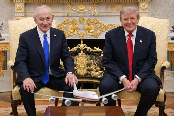 נתניהו וטראמפ בפגישתם שבוע שעבר בבית הלבן | מעיין טואף, לע"מ נתניהו וטראמפ בפגישתם שבוע שעבר בבית הלבן | מעיין טואף, לע"מ