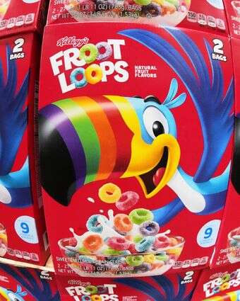 דגני "פרוט לופס" (Froot Loops) של קלוגס מוצגים בסניף "קוסטקו" בפיטסבורג, 14 ביולי 2025 | AP / ג'ין ג'. פוסקר, ארכיון דגני "פרוט לופס" (Froot Loops) של קלוגס מוצגים בסניף "קוסטקו" בפיטסבורג, 14 ביולי 2025 | AP / ג'ין ג'. פוסקר, ארכיון