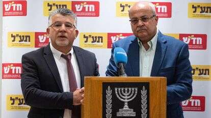 ד"ר יוסף ג'בארין וח"כ אחמד טיבי | יונתן זינדל, פלאש 90 ד"ר יוסף ג'בארין וח"כ אחמד טיבי | יונתן זינדל, פלאש 90
