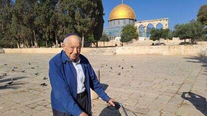 פרופ' לבנברג בהר הבית, ביום הולדתו המאה | ללא פרופ' לבנברג בהר הבית, ביום הולדתו המאה | ללא