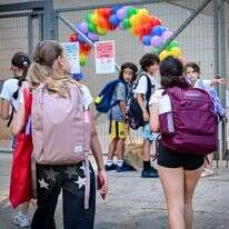היום הראשון לשנת הלימודים החדשה, בבית ספר כרמל גבריאלי בתל אביב | אבשלום ששוני, פלאש 90