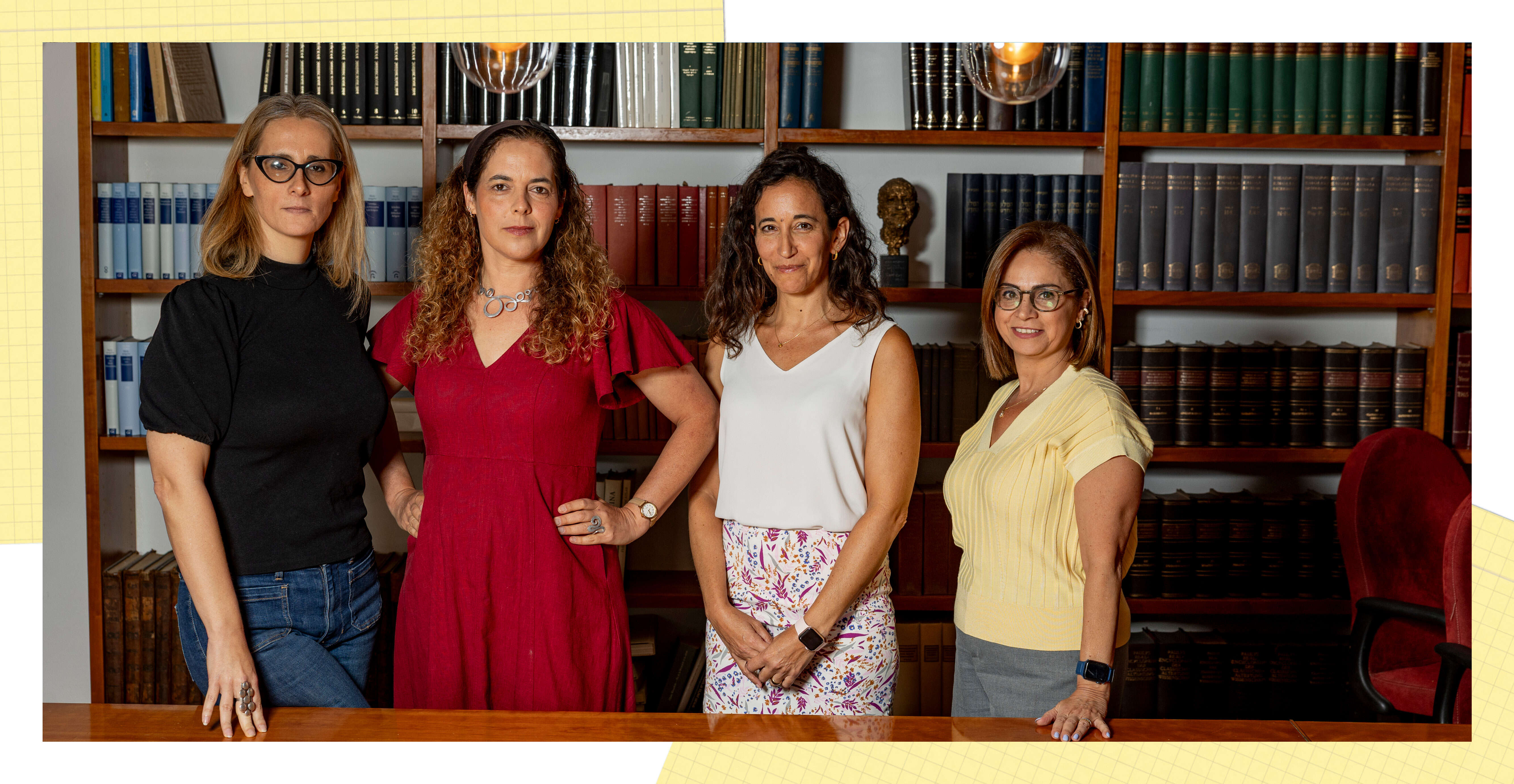 הפרופסוריות (מימין): מונא ח'ורי, רות שרף- שובל, מיכל פלדמן, מיכל בר אשר-סיגל | נעמה שטרן הפרופסוריות (מימין): מונא ח'ורי, רות שרף- שובל, מיכל פלדמן, מיכל בר אשר-סיגל | נעמה שטרן