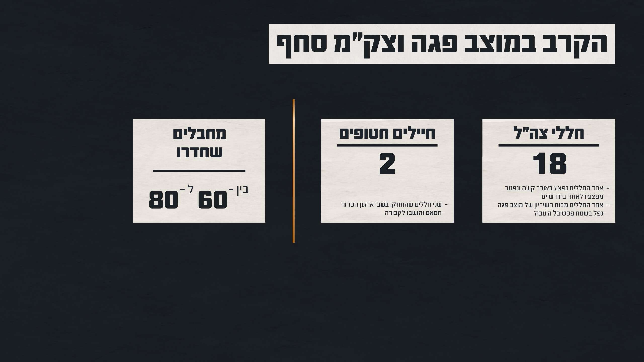 נתוני הקרב במוצב פגה וצק"מ סחף | דובר צה"ל