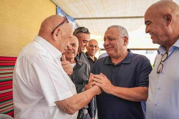 פגישת איזנקוט וראשי הרשויות הערביות | ללא קרדיט פגישת איזנקוט וראשי הרשויות הערביות | ללא קרדיט