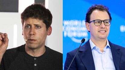 דריו אמודיי (ימין) וסם אלטמן (שמאל) | AP דריו אמודיי (ימין) וסם אלטמן (שמאל) | AP