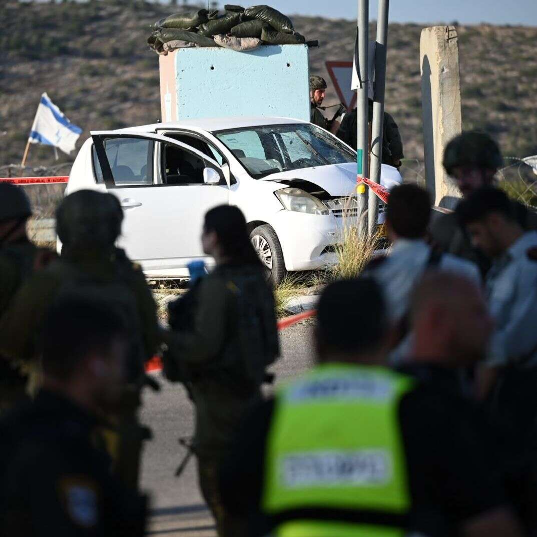 זירת פיגוע הדריסה סמוך למחסום בל בכביש 443 | יואב דודקביץ/TPS