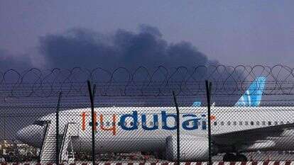 מטוס של חברת "פליי-דובאי" (FlyDubai) חונה בנמל התעופה הבינלאומי של דובאי | AP
