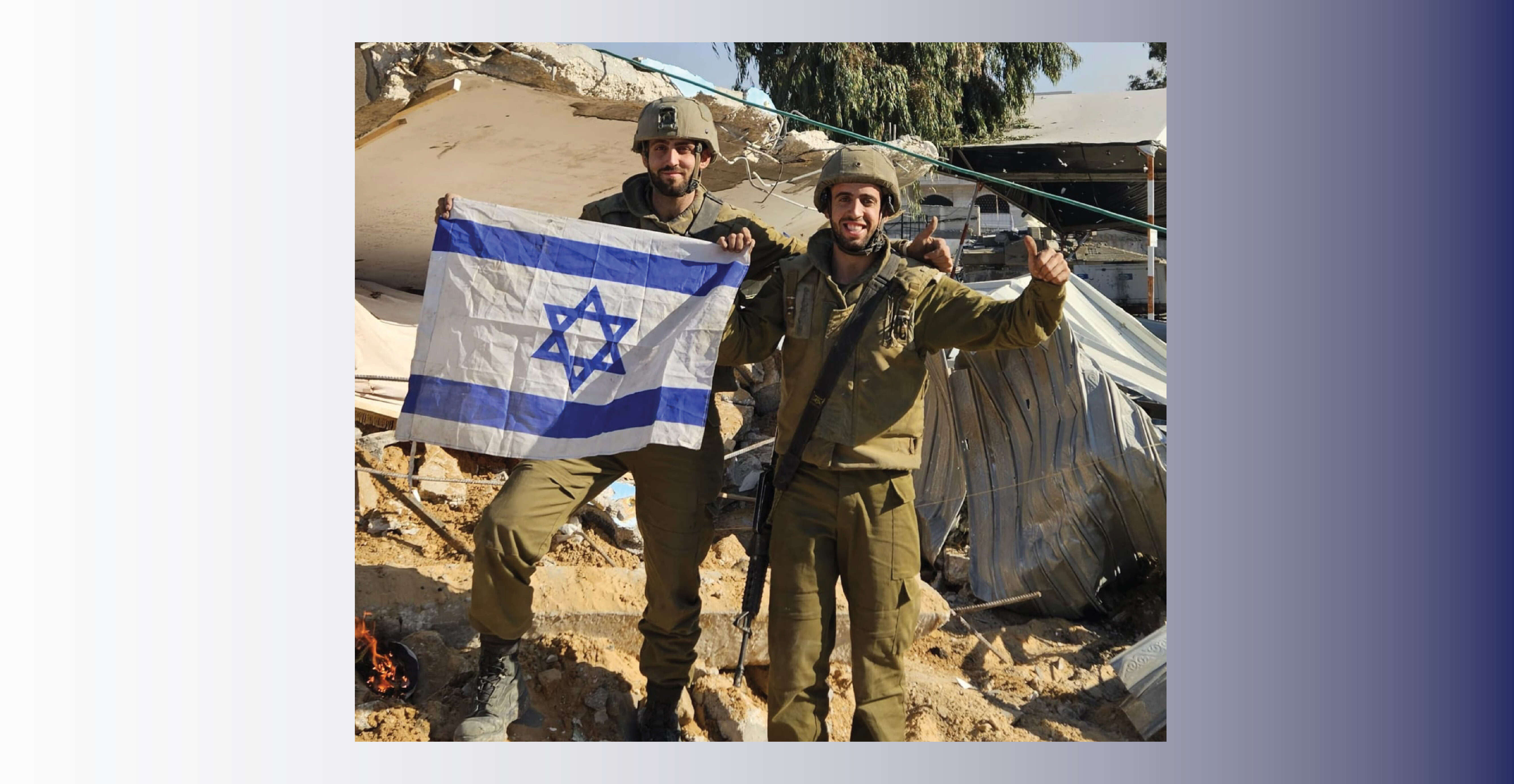 בראל (משמאל) עם חברו לטנק סרן (במיל') נריה זיסק ז"ל | באדיבות המשפחה בראל (משמאל) עם חברו לטנק סרן (במיל') נריה זיסק ז"ל | באדיבות המשפחה