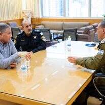 הרמטכ"ל זמיר, המפכ"ל לוי וראש השב"כ זיני בפגישה | דוברות