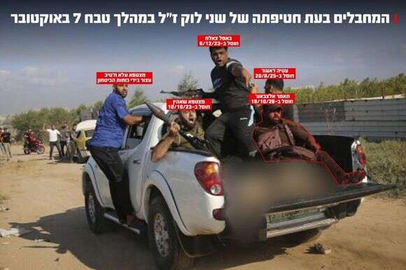 המחבלים בעת חטיפתה של שני לוק הי"ד ב-7 באוקטובר | דובר צה"ל המחבלים בעת חטיפתה של שני לוק הי"ד ב-7 באוקטובר | דובר צה"ל
