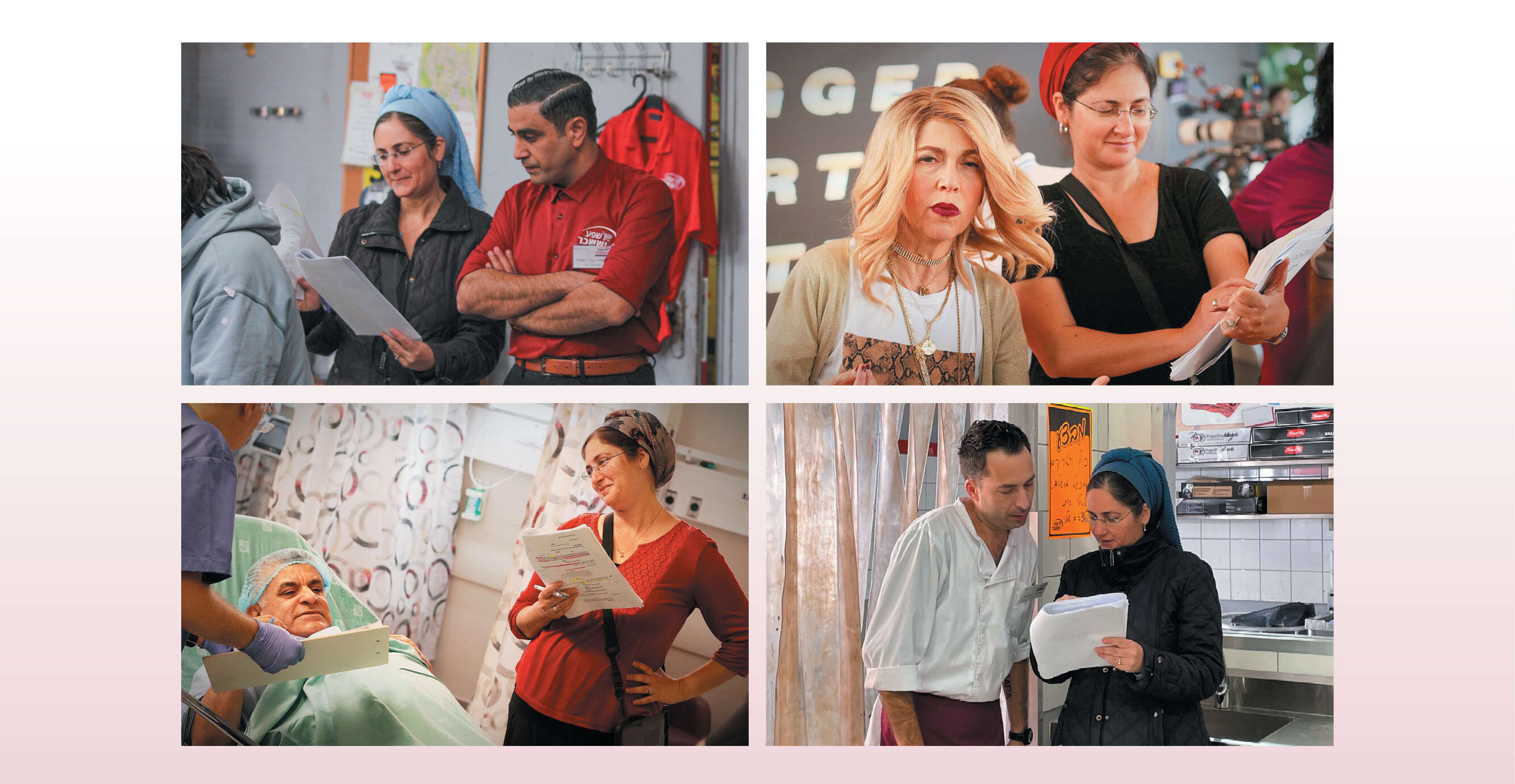 על הסט של "קופה ראשית" | באדיבות המרואיינת על הסט של "קופה ראשית" | באדיבות המרואיינת
