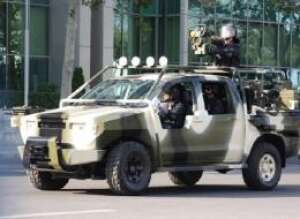 In the photo below you can see the ATGM «Spike LR», mounted on the patrol car, In the photo below you can see the ATGM «Spike LR», mounted on the patrol car,