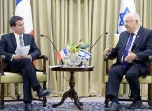 President Rivlin with French Prime Minister Manuel VallsCopyright: GPO/Mark Neiman President Rivlin with French Prime Minister Manuel VallsCopyright: GPO/Mark Neiman