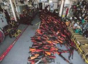 Weapons seized in February from smugglers near Yemen?s coast. Credit Australian Department of Defense, via Small Arms Survey