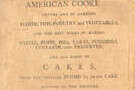   American Cookery