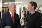 Shimon Peres and Mark Zuckerberg  : photo: PR