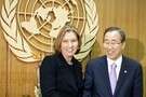 שרת החוץ ציפי לבני ומזכ''ל האו''ם באן קי מון. שרת החוץ ציפי לבני ומזכ''ל האו''ם באן קי מון.