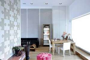 חיפוי עץ בדוגמת פאזל של מיסטריאל חיפוי עץ בדוגמת פאזל של מיסטריאל